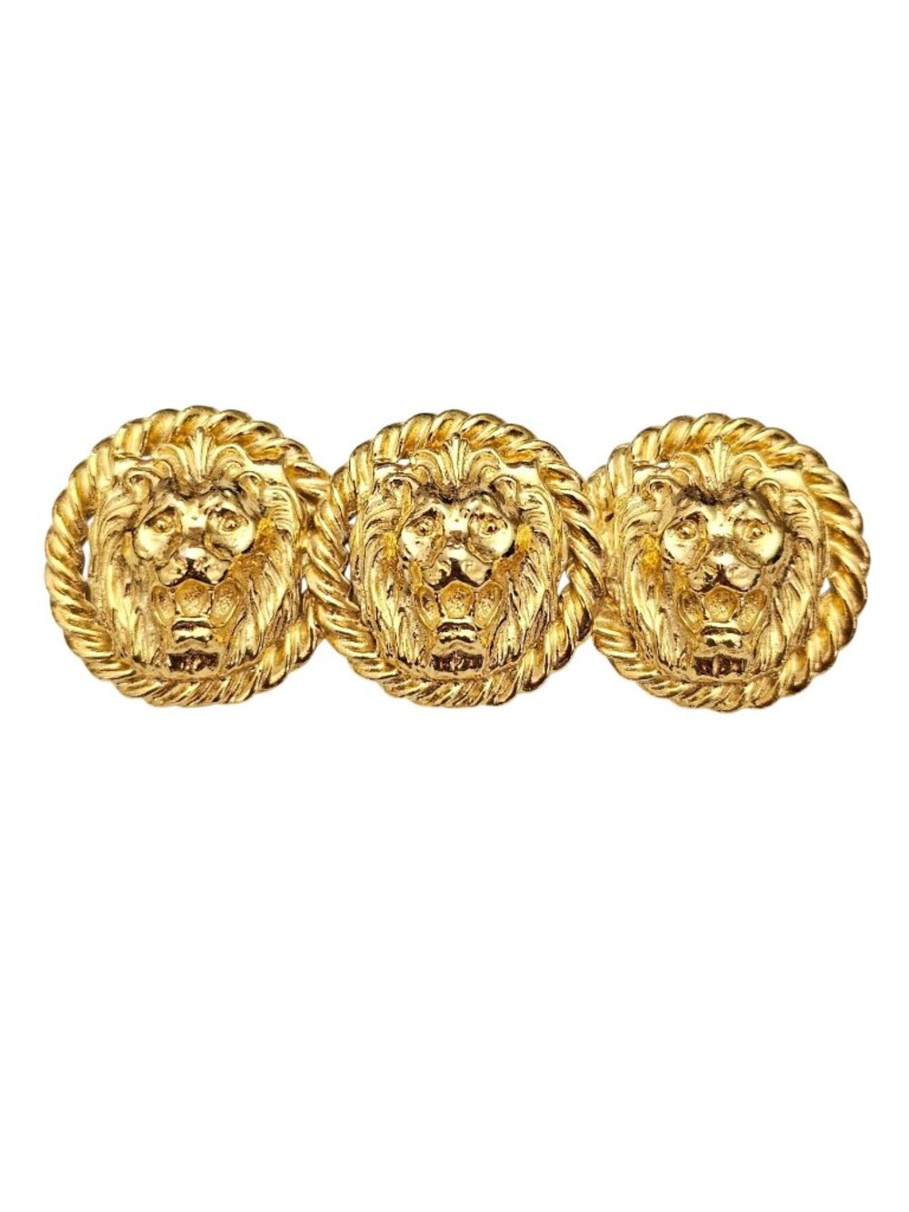 Anne Klein Lion Trio Bar Brooch Vintage Pin J909